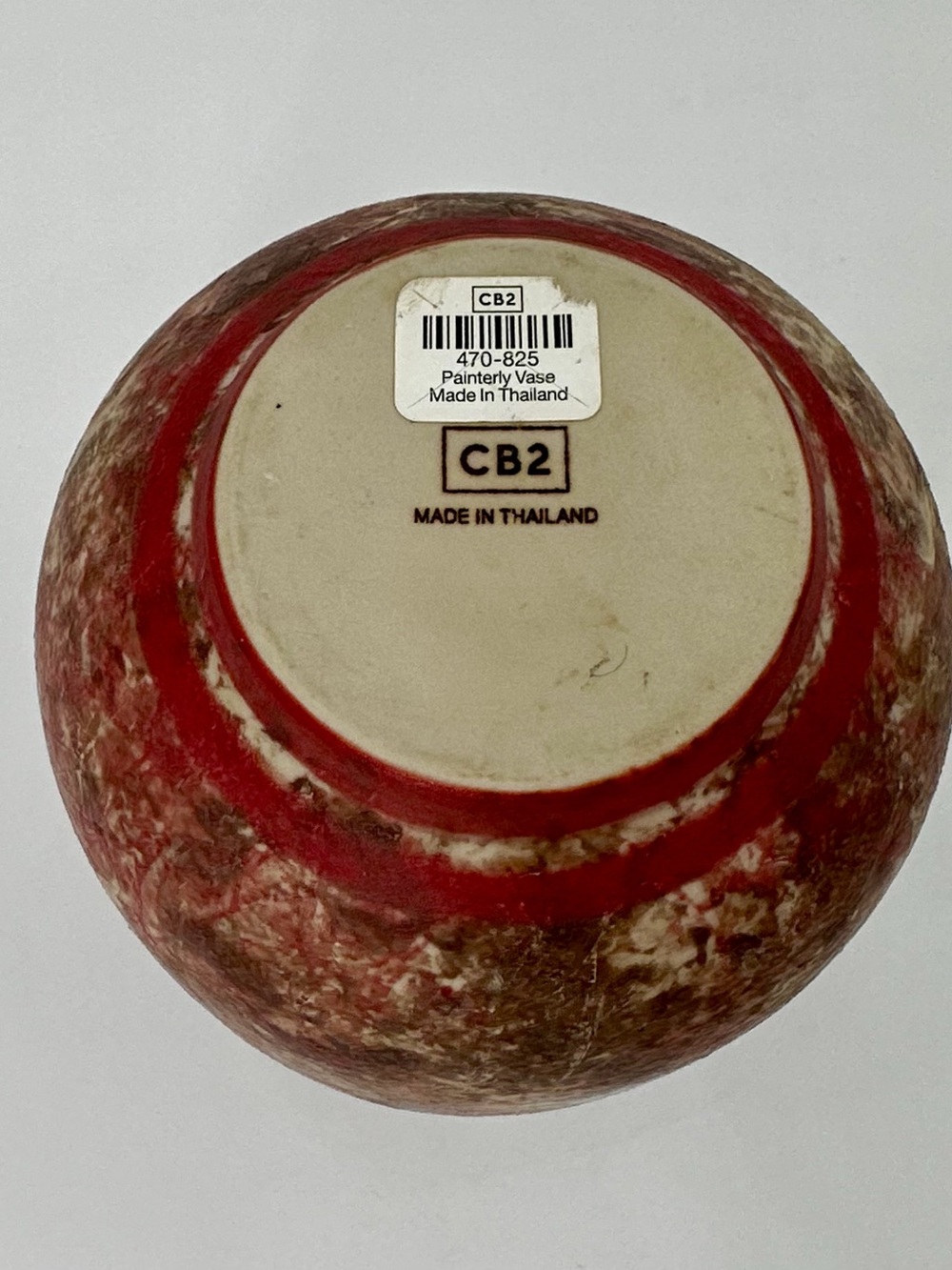 CB2 Crate & Barrel Painterly Pink Vase - Picture 5 of 5